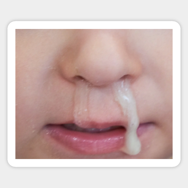 Face Mask Gross Snot Nose Kid Funny Snot Nose Kid Masks Sticker